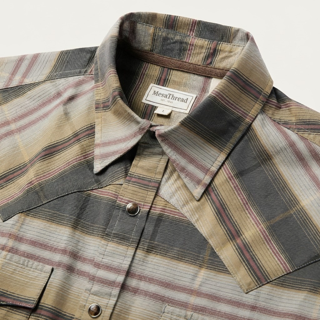 Serape Plaid Western Shirt-MesaThread