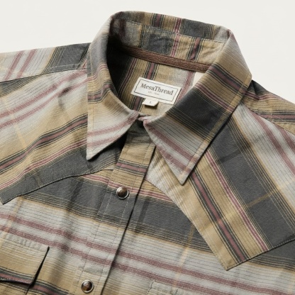 Serape Plaid Western Shirt-MesaThread