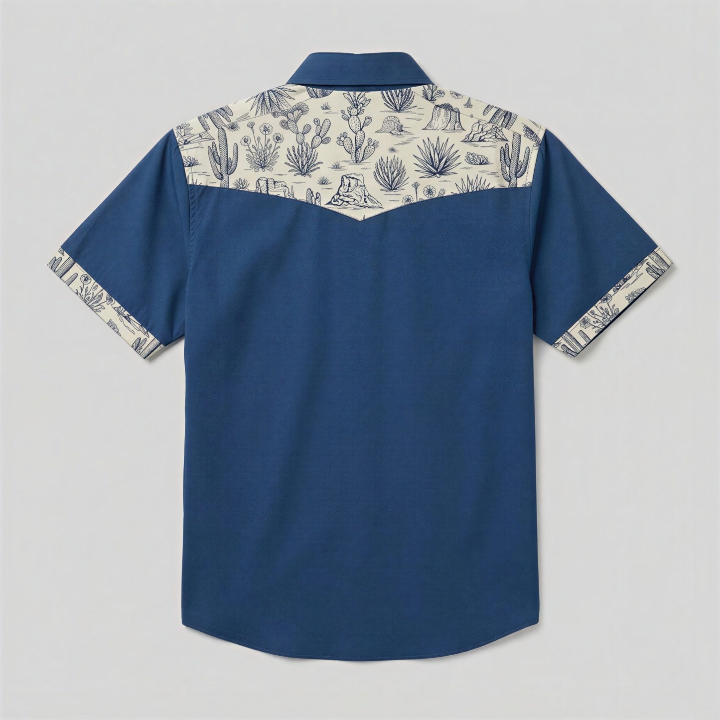 The Indigo Saguaro | Mesathread Pro Contrast Panel Short-Sleeve Western Shirt