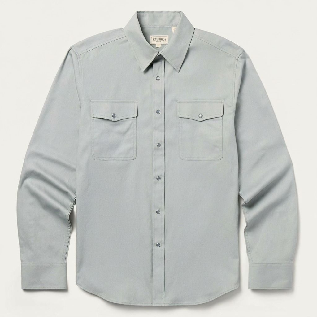 The Slate Monolith | Essential Ash Grey Twill Shirt