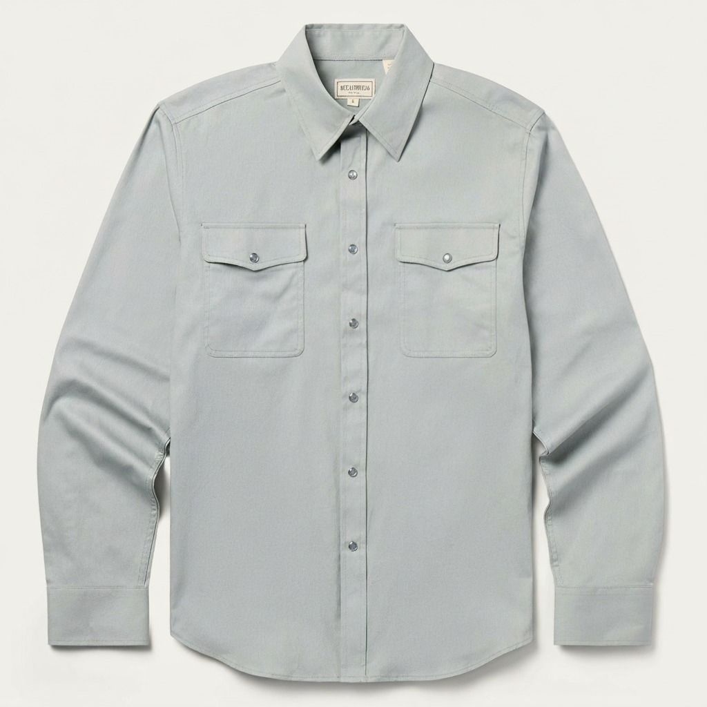 The Slate Monolith | Essential Ash Grey Twill Shirt