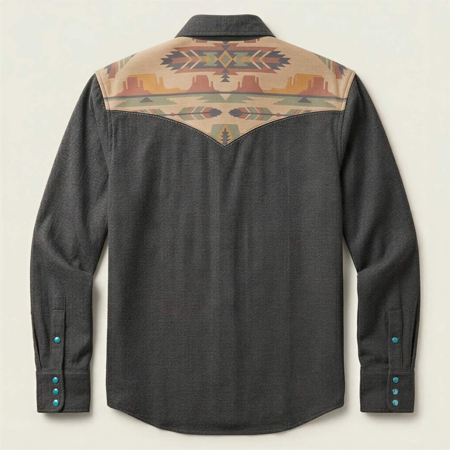 mesathread-pro-mens-desert-landscape-charcoal-gray-western-shirt-back-view