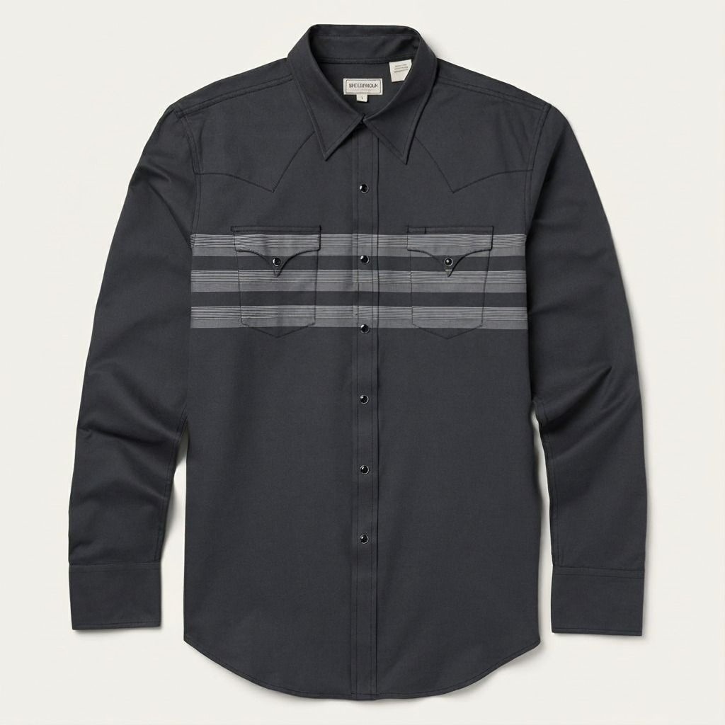 The Obsidian Rail | Midnight Stripe Heritage Western Shirt