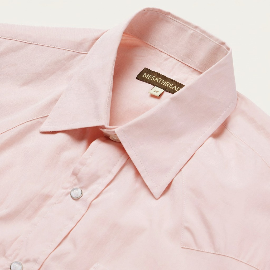Pink End-On-End Western Shirt-MesaThread