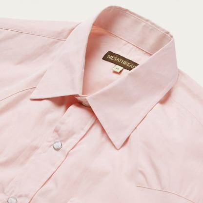 Pink End-On-End Western Shirt-MesaThread