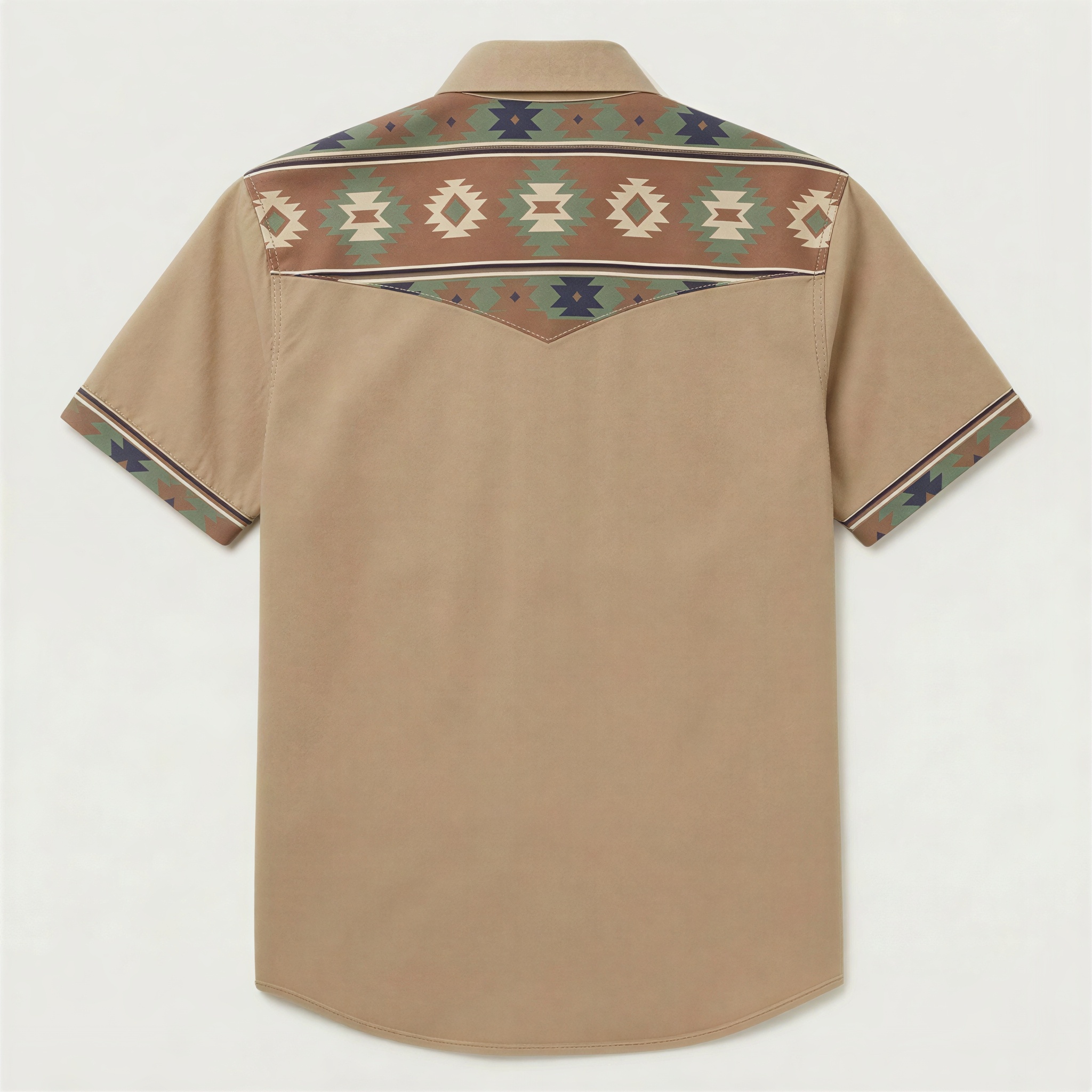 The Sedona Beacon | Mesathread Pro Contrast Panel Short-Sleeve Western Shirt
