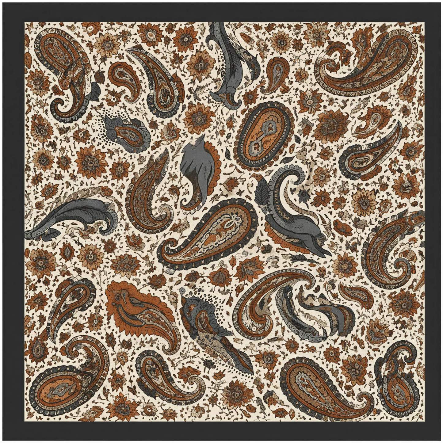 the-earthweave-tribe-mesathread-paisley-wildlife-silk-square-bandana-scarf-oatmeal-cougar-flat-lay