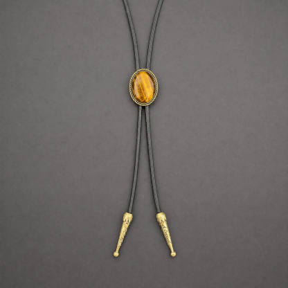 sierracrest-oval-golden-tigers-eye-brass-rope-western-bolo-tie-ornament-slide-front-view