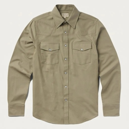 The Garrison Sage | Tactical Twill Heritage Western Shirt