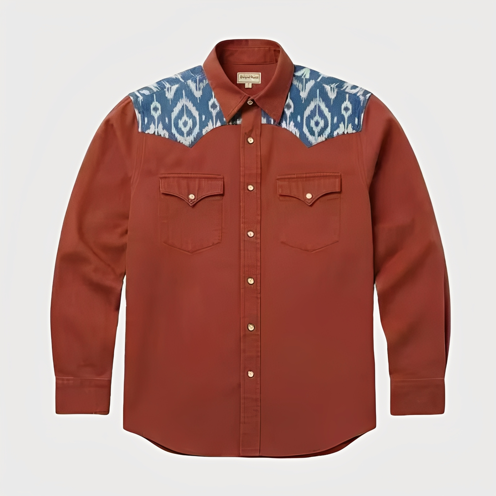 Ikat print - Rust Red - Four prints