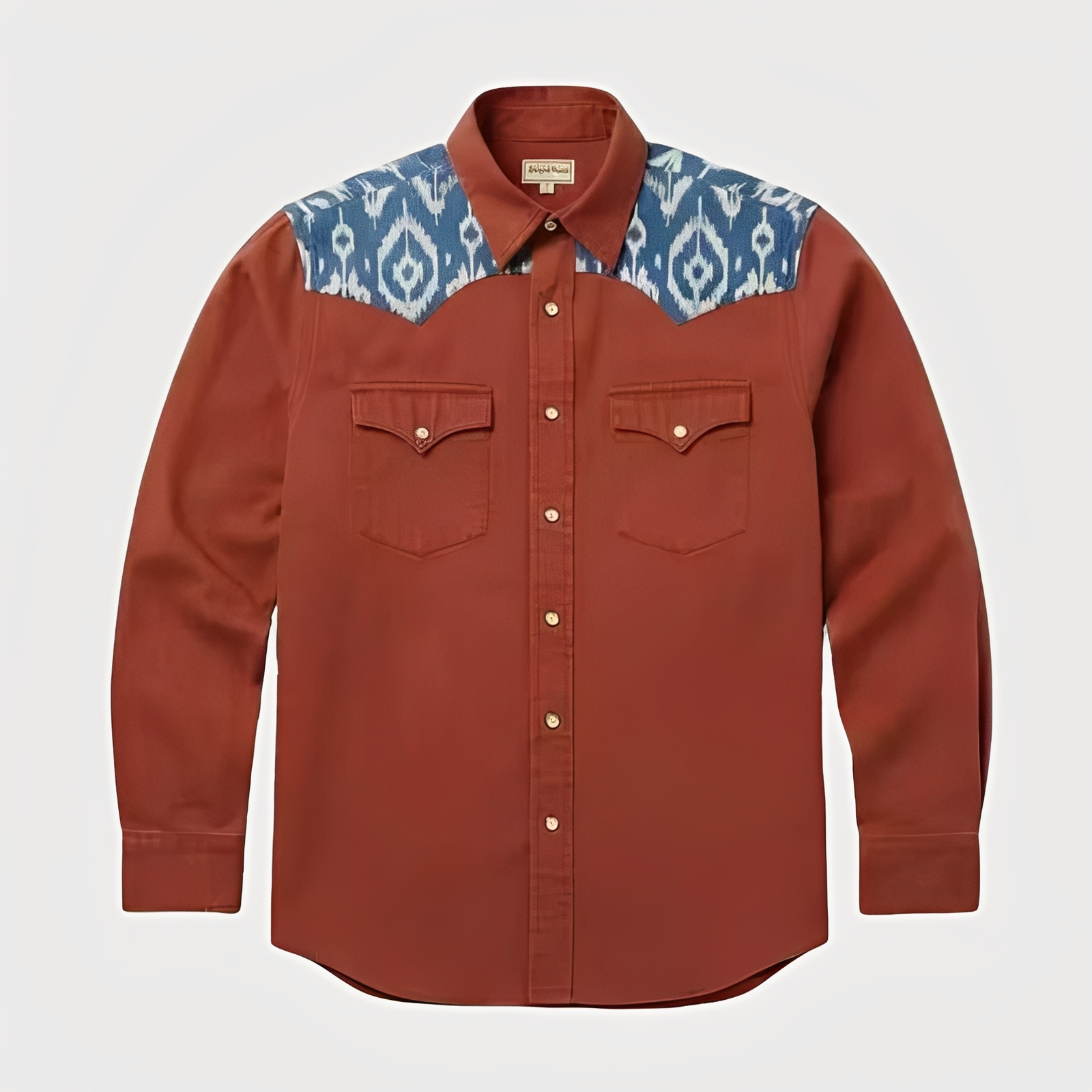 Ikat print - Rust Red - Four prints