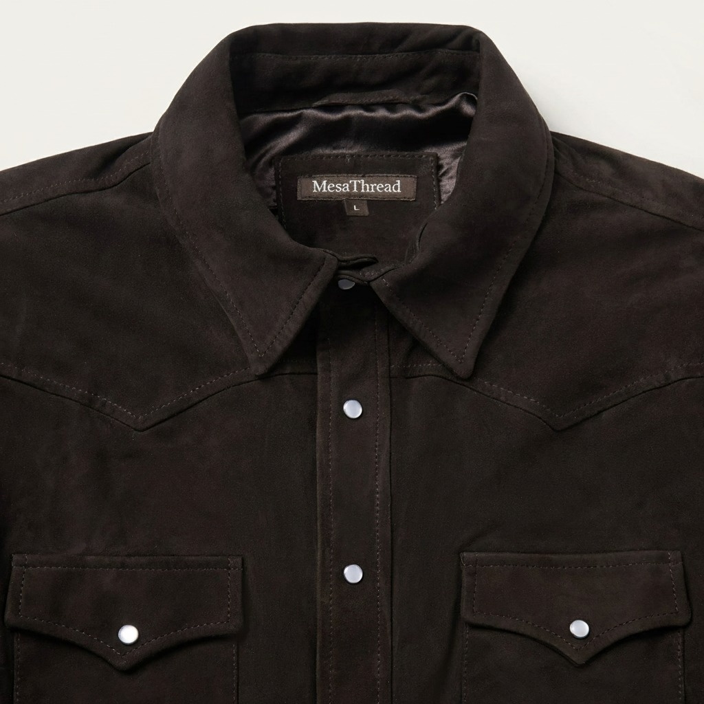 Suede Shirt Jacket-MesaThread