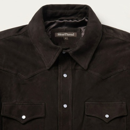 Suede Shirt Jacket-MesaThread