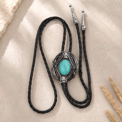 sierracrest-ornate-southwestern-engraved-oval-turquoise-pattern-western-bolo-tie-ornament-slide-front-view