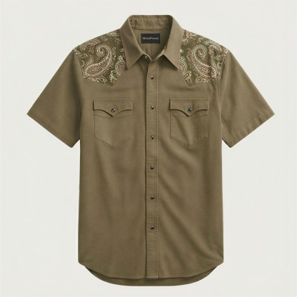 Heritage Serape & Chevron Short Sleeve Western Shirt