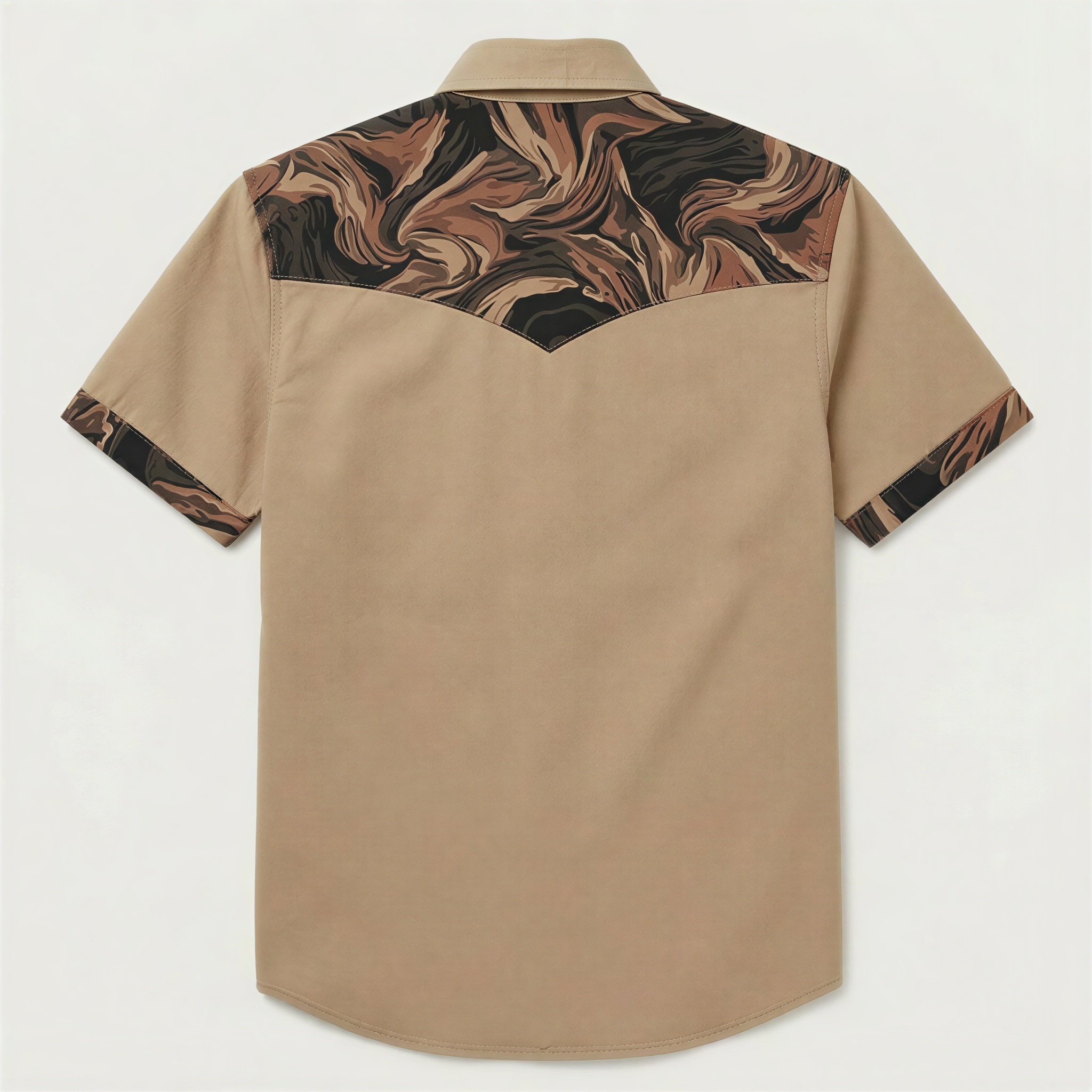 The Badlands Strata | Mesathread Pro Contrast Panel Short-Sleeve Western Shirt