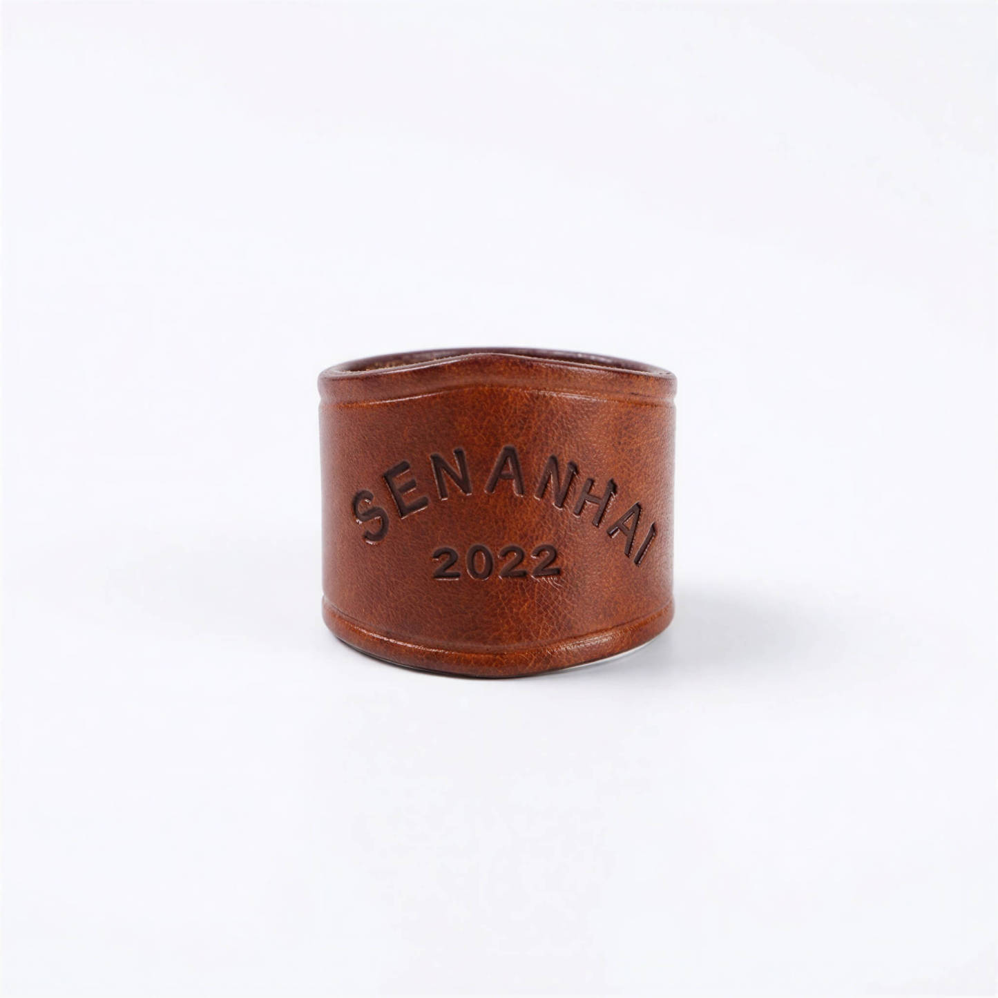 mesathread-custom-embossed-genuine-leather-wild-rag-slide-brown-straight-profile
