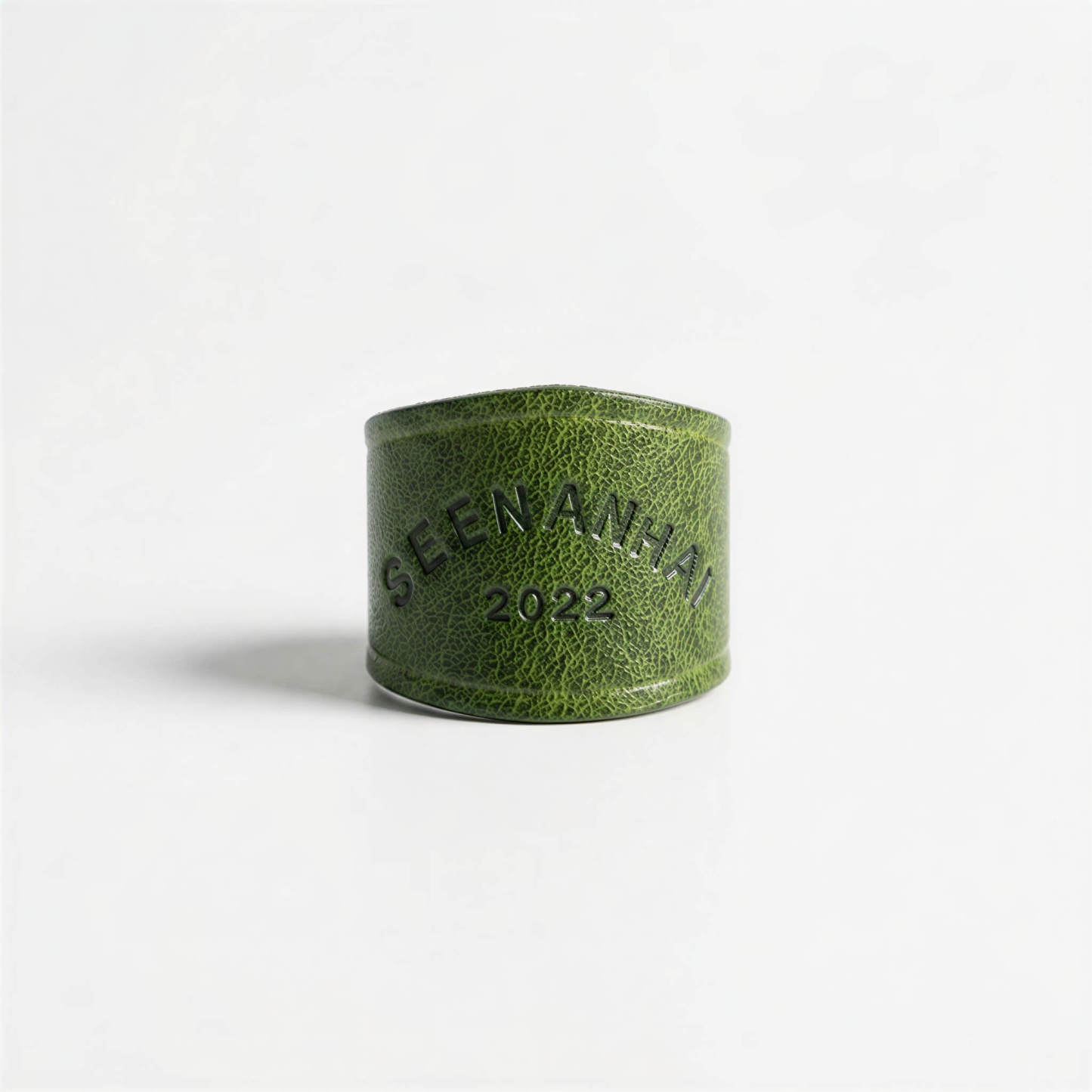 mesathread-custom-embossed-genuine-leather-wild-rag-slide-olive-green-straight-profile