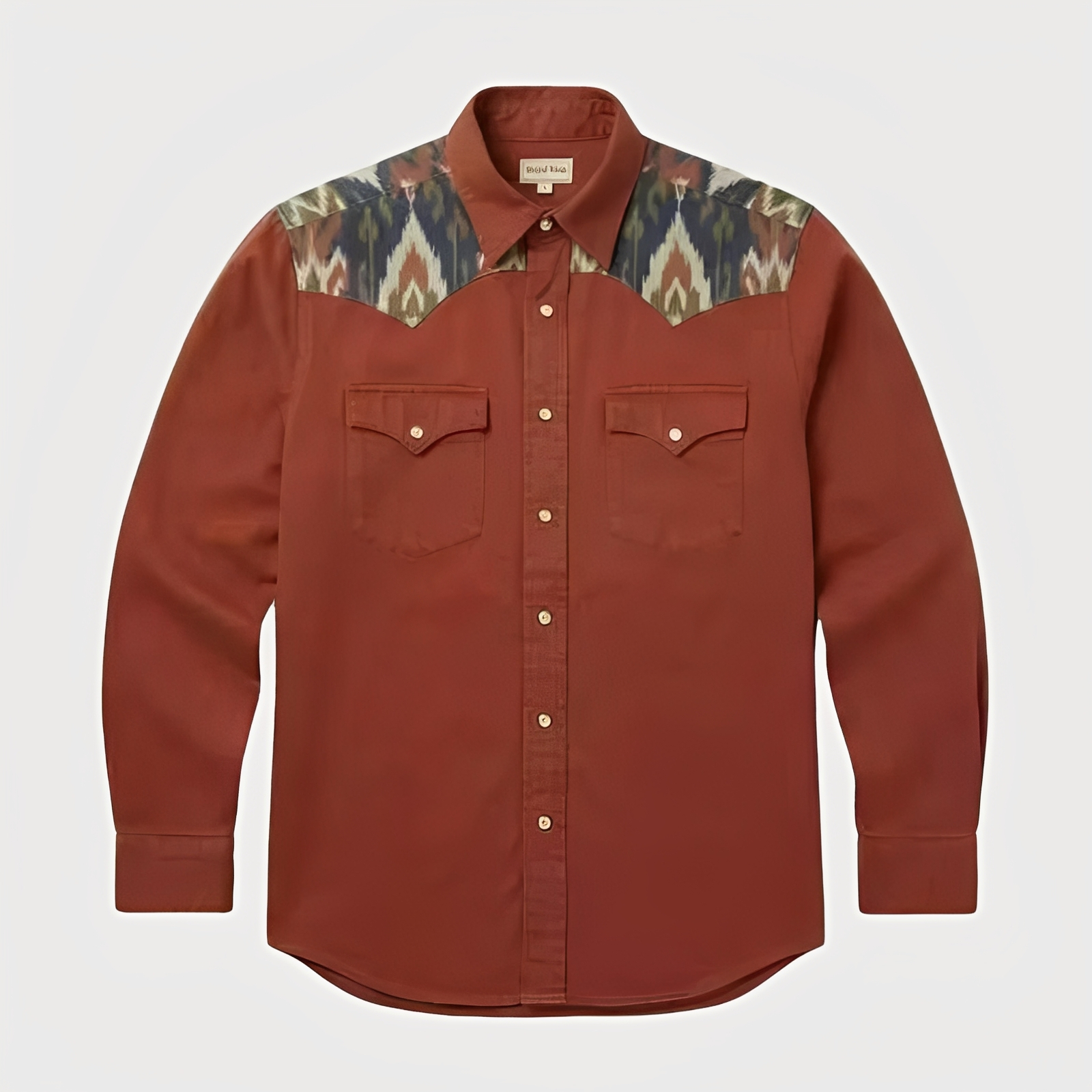 Ikat print - Rust Red - Four prints