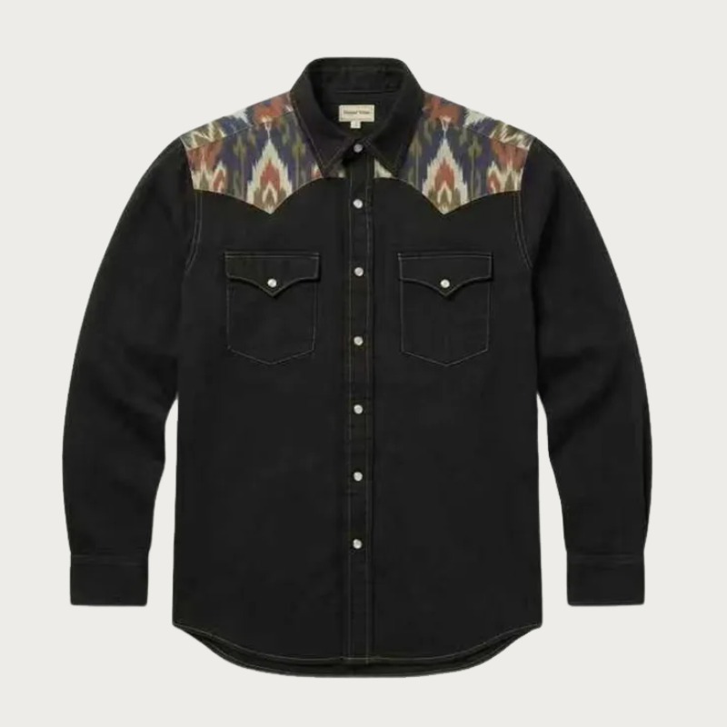 Ikat print - Black - Four prints