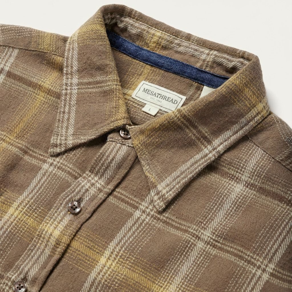 Brown Button-Front Shirt