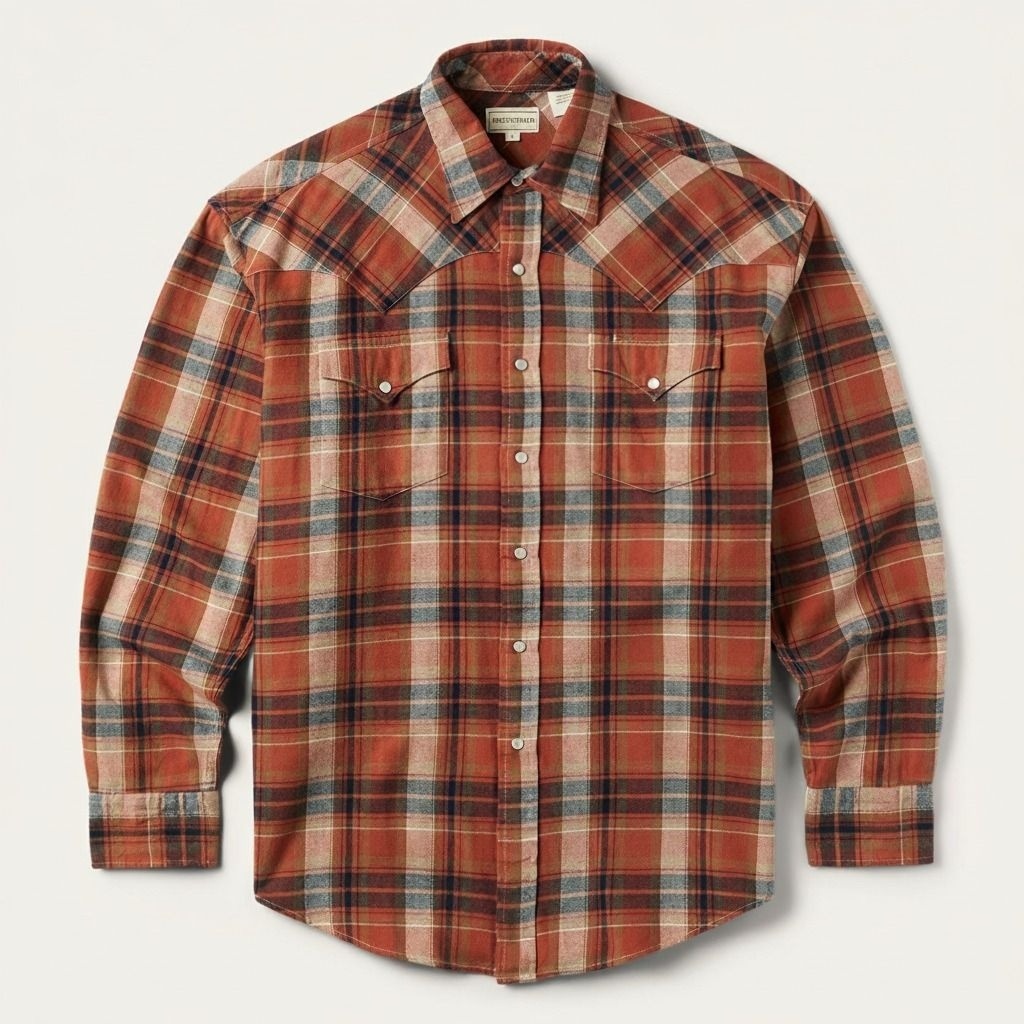The Sedona Ember | Heavy Twill Bias-Cut Western Shirt
