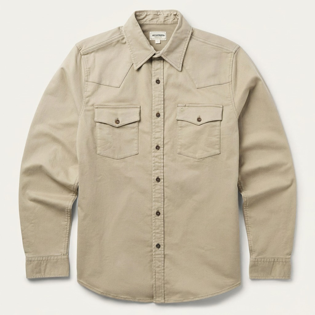 Brushed Twill Lined Shirt Jacket-MesaThread