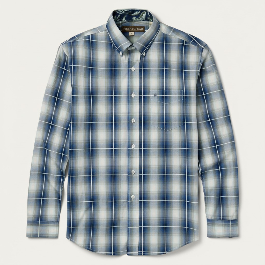 Crystal Plaid Button Down Shirt-MesaThread