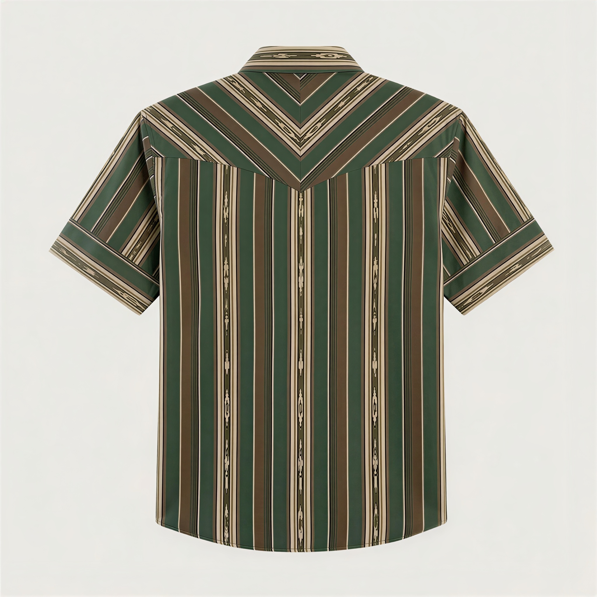 The Wyatt Pearl Snap | Heritage Serape Stripe Short Sleeve Western Shirt - 2