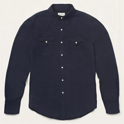 The Midnight Rider | Deep Navy Heritage Western Shirt