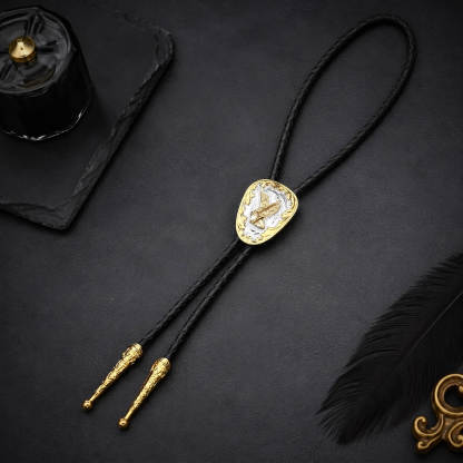 frontiercraft-soaring-eagle-shield-two-tone-gold-silver-western-bolo-tie-ornament-slide-front-view