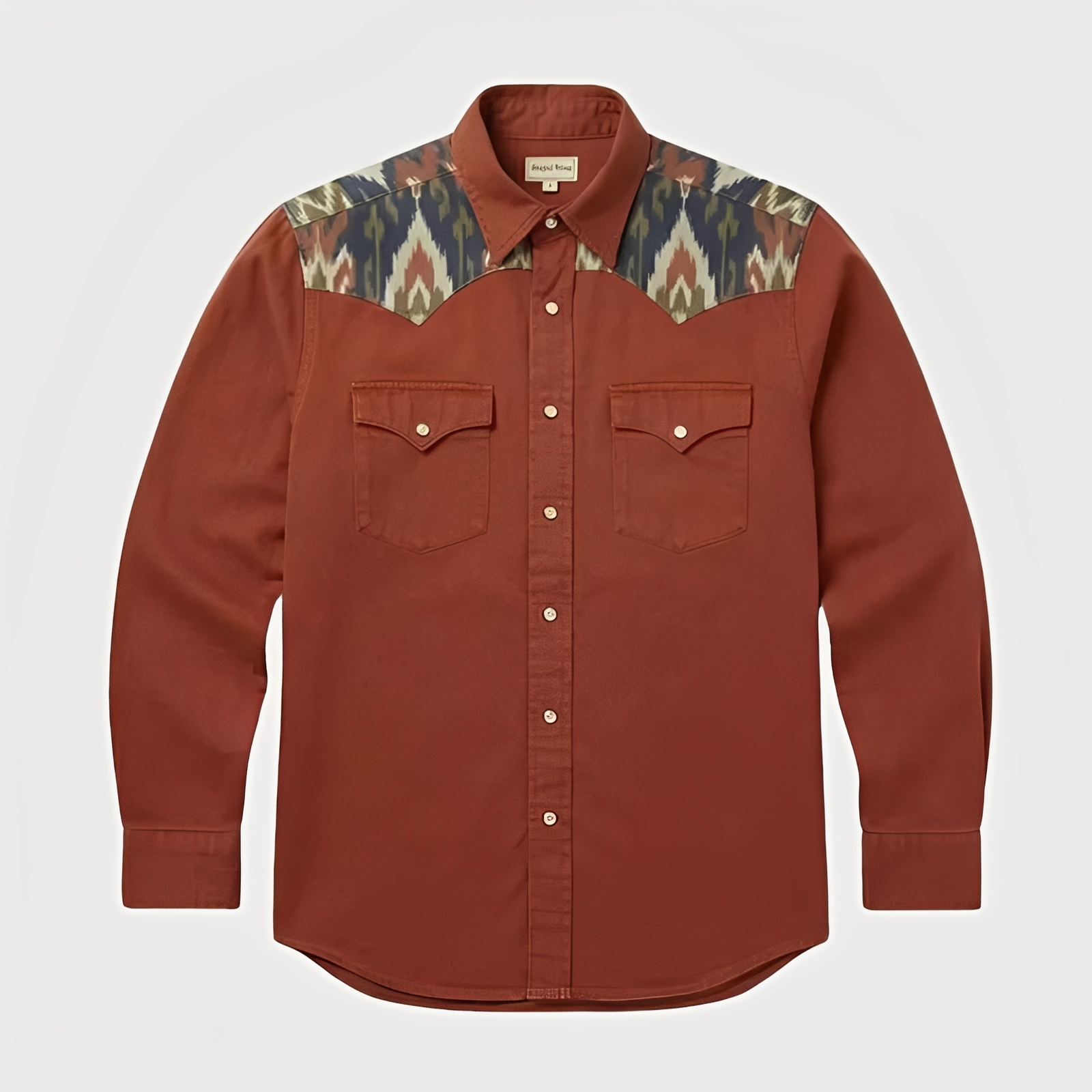 Ikat print - Rust Red - Four prints