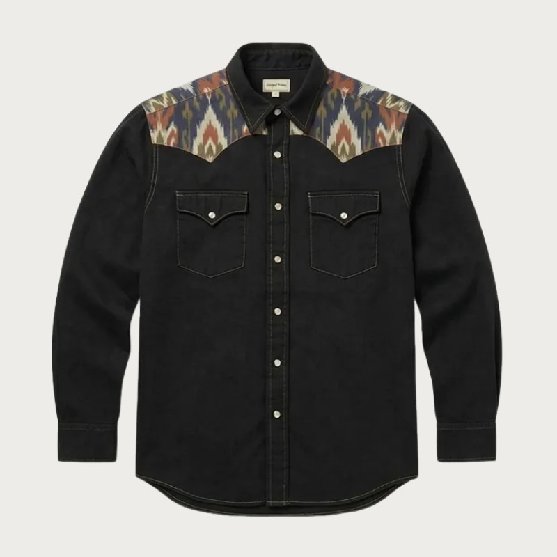 Ikat print - Black - Four prints