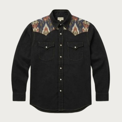 Ikat print - Black - Four prints