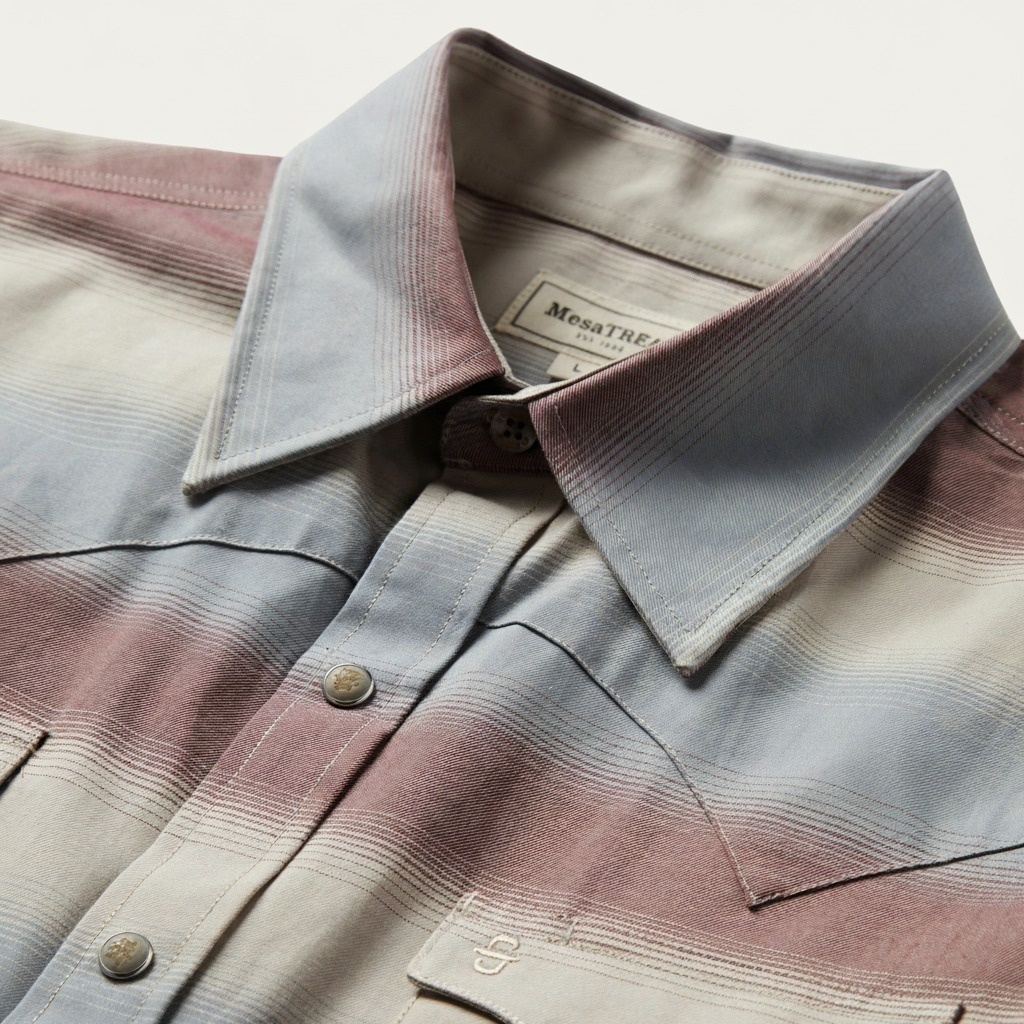 Ombre Stripe Twill Shirt-MesaThread