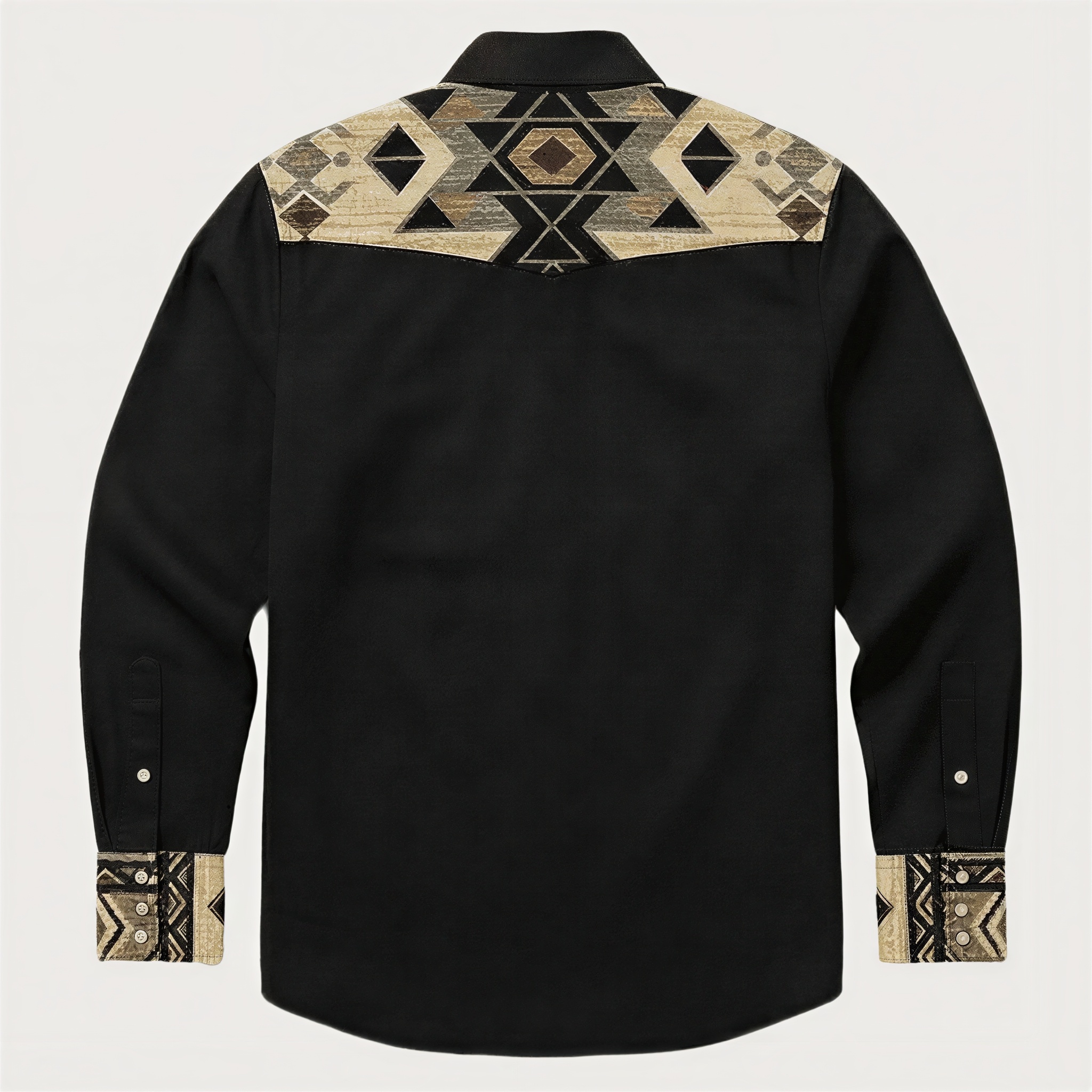 The Canyon Peak – Southwestern Patterned Yoke Western Shirt - Four colors
