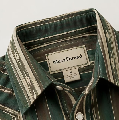The Wyatt Pearl Snap | Heritage Serape Stripe Short Sleeve Western Shirt - 2