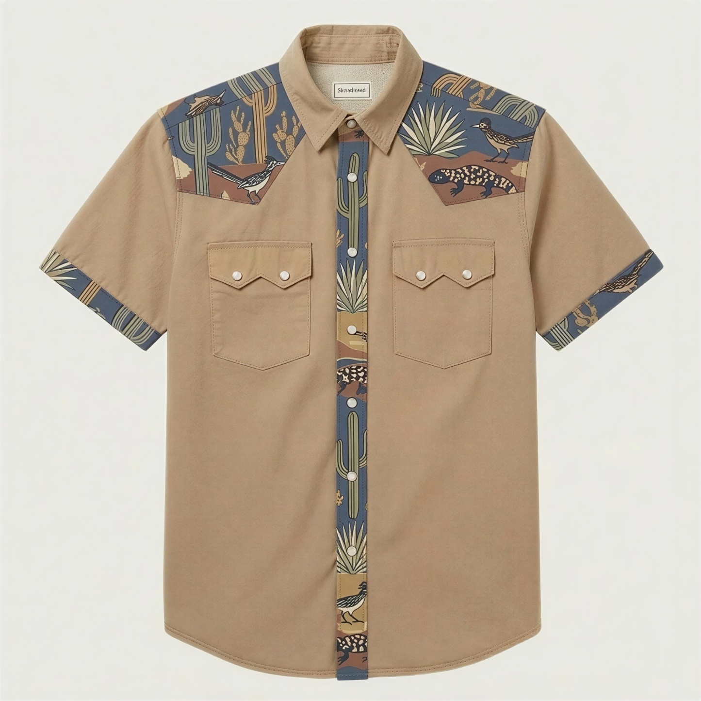The Sonoran Outpost | Mesathread Pro Contrast Panel Short-Sleeve Western Shirt