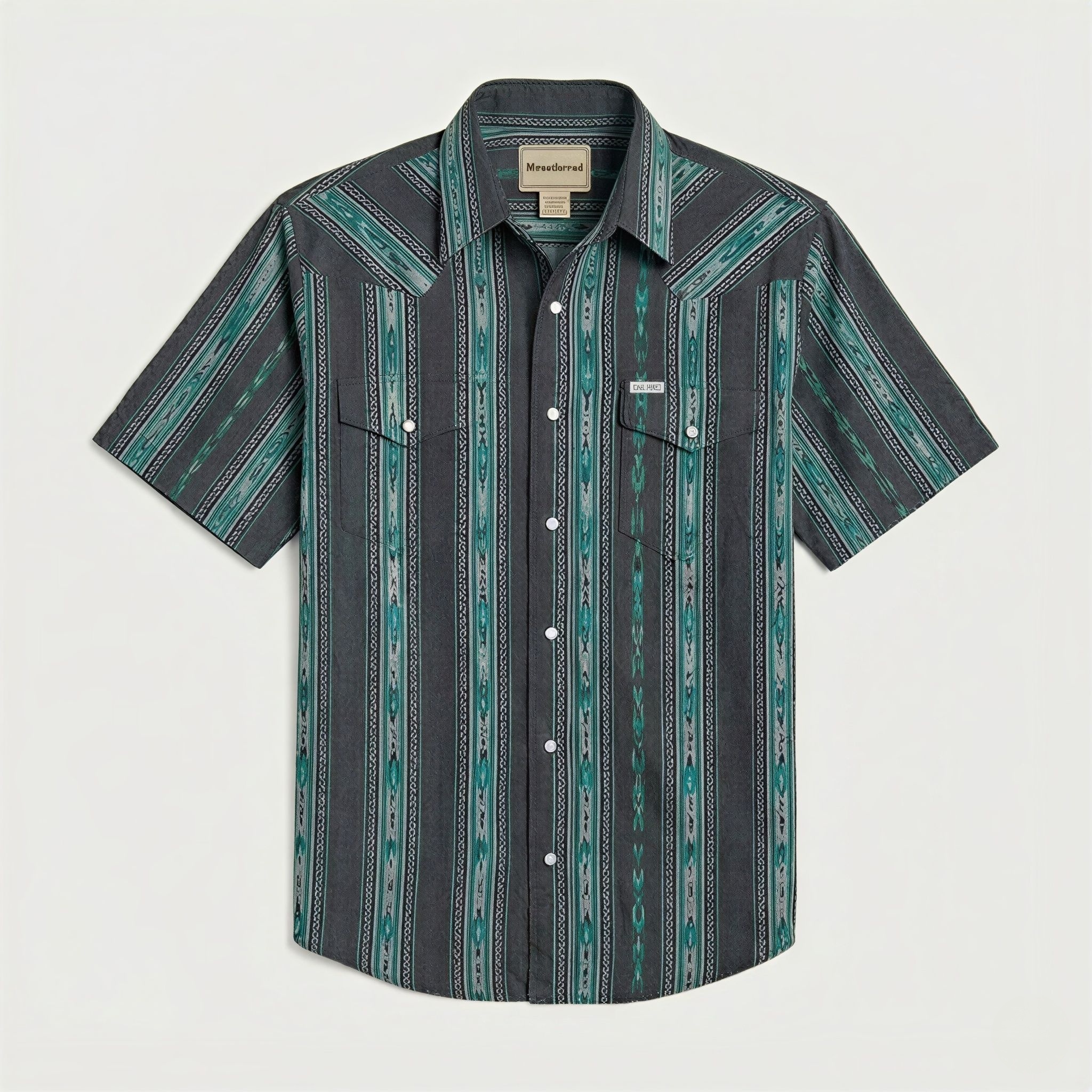 The Midnight Canyon Stripe - Short Sleeve - Dusk Teal