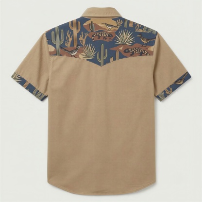 The Sonoran Outpost | Mesathread Pro Contrast Panel Short-Sleeve Western Shirt