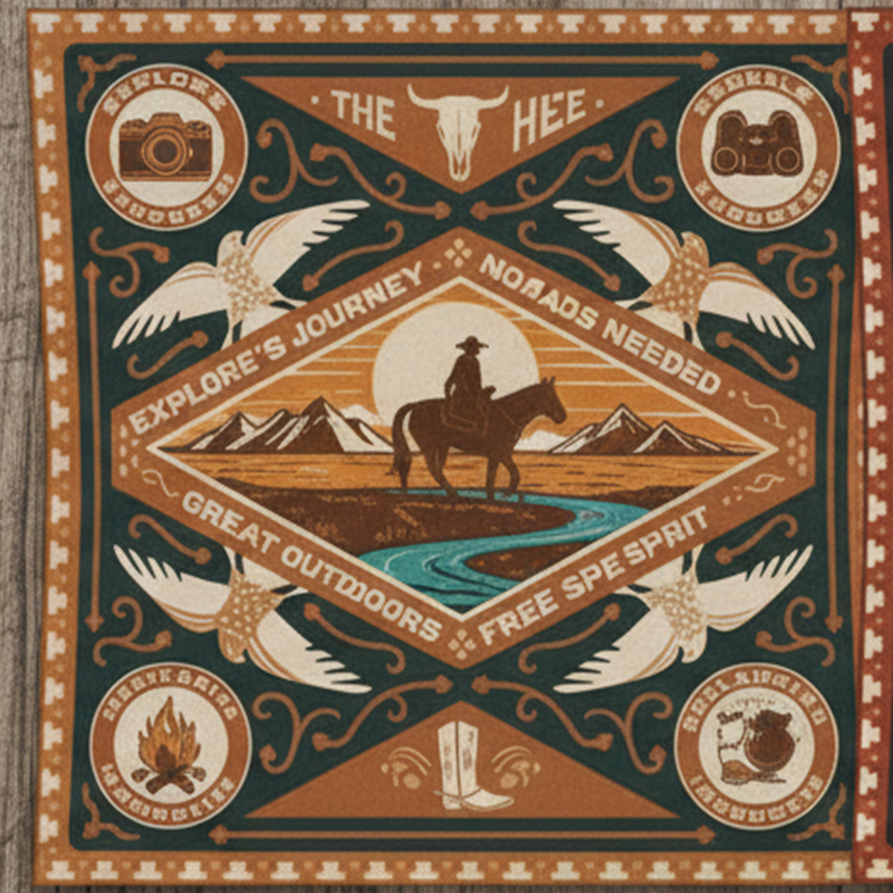 Cattle Drive Cowboy Bandana