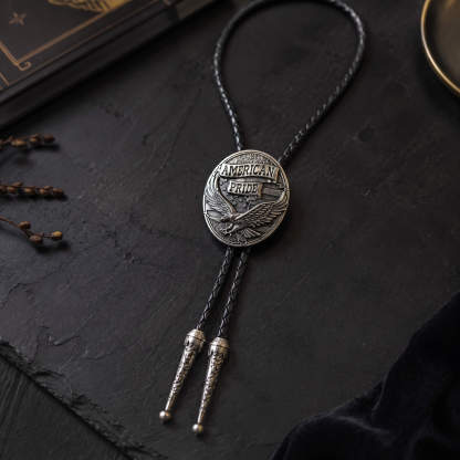 reliccraft-american-pride-eagle-medallion-antique-silver-tone-zinc-alloy-western-bolo-tie-ornament-slide-front-view