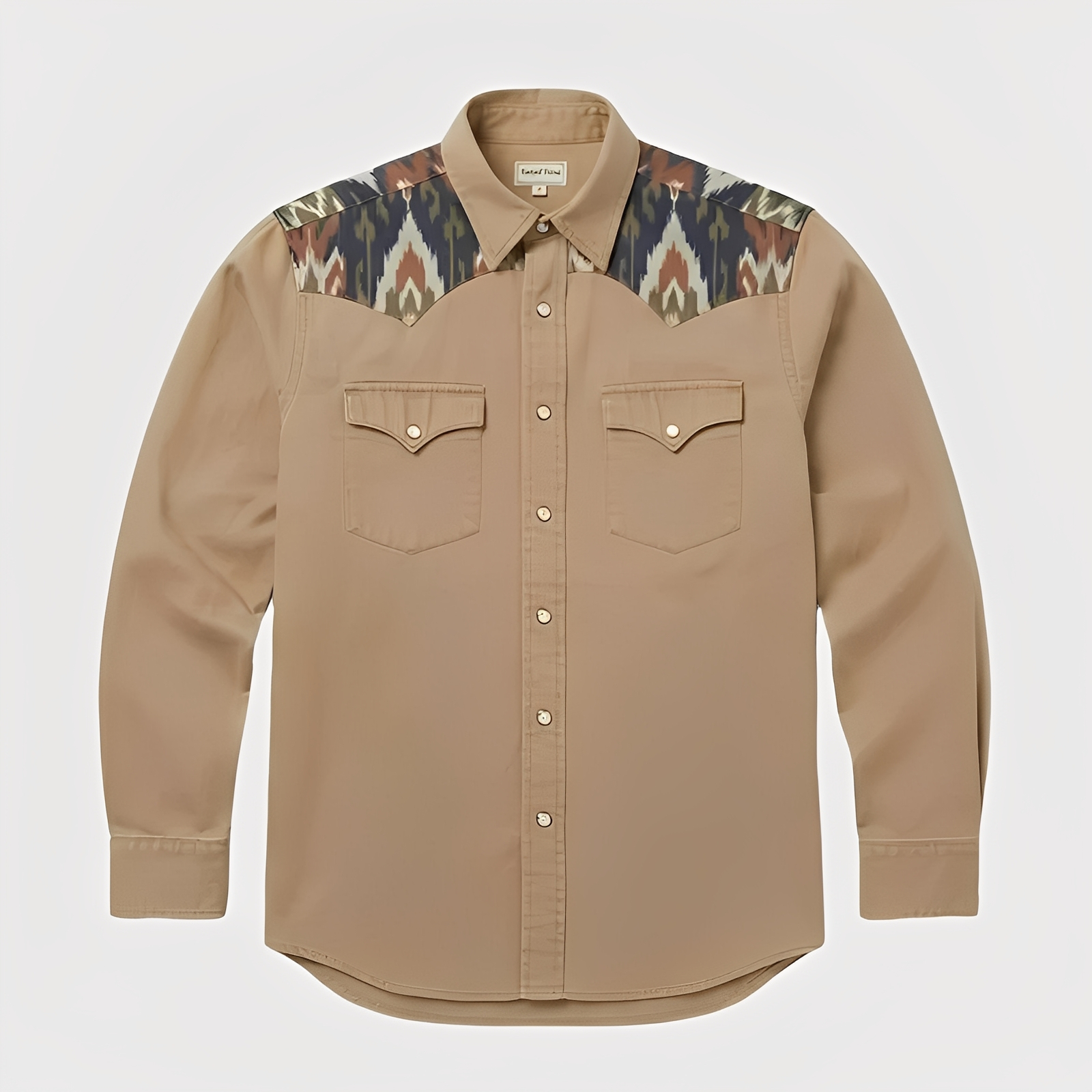 Ikat print - Tan Beige - Four prints