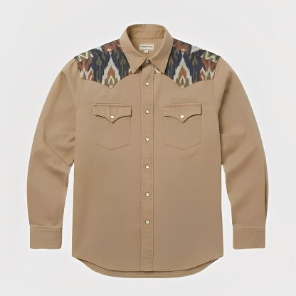 Ikat print - Tan Beige - Four prints