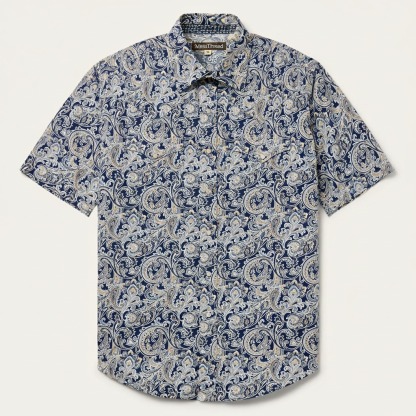 Greenspring Paisley Short Sleeve Western Shirt-MesaThread