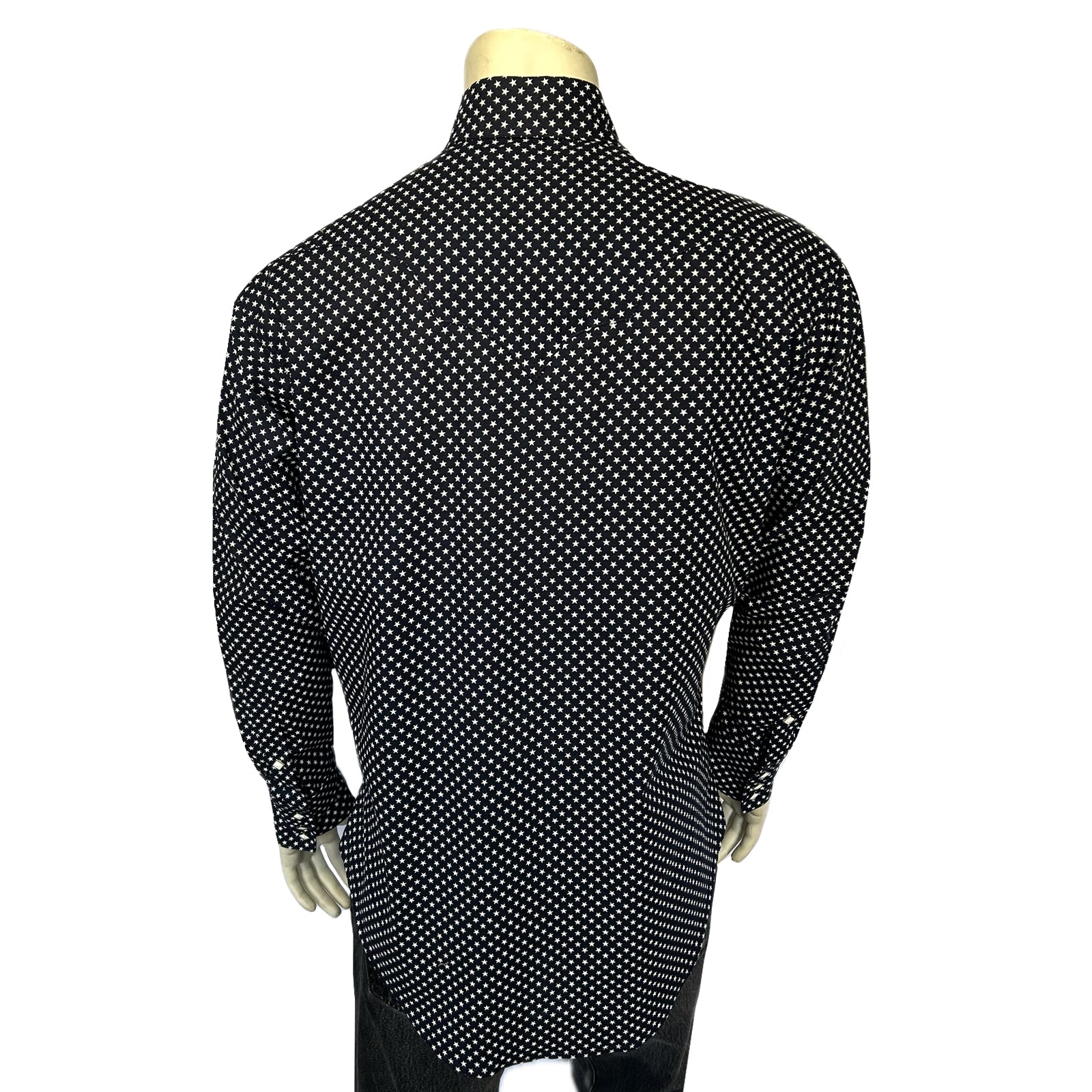 Men's American Stars Print Western Shirt in Navy-MesaThread