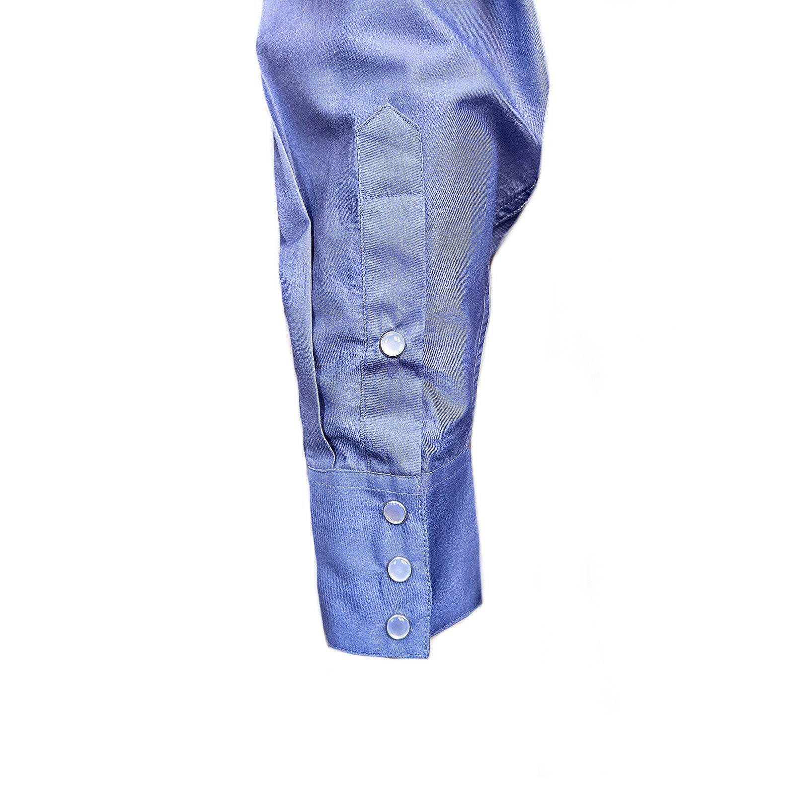 Native Pattern Peach & Blue 2-Tone Print Western Shirt-MesaThread