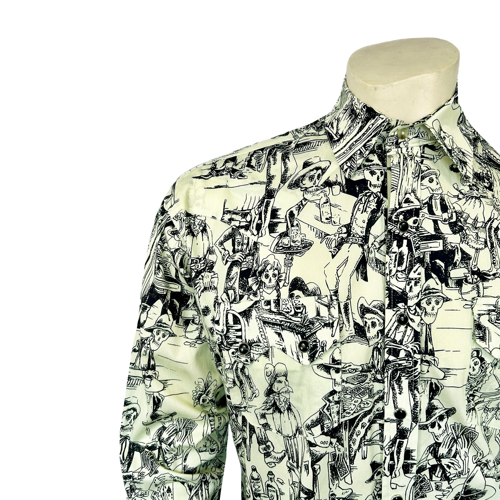 Men's Deadwood Saloon Print Western Shirt-MesaThread