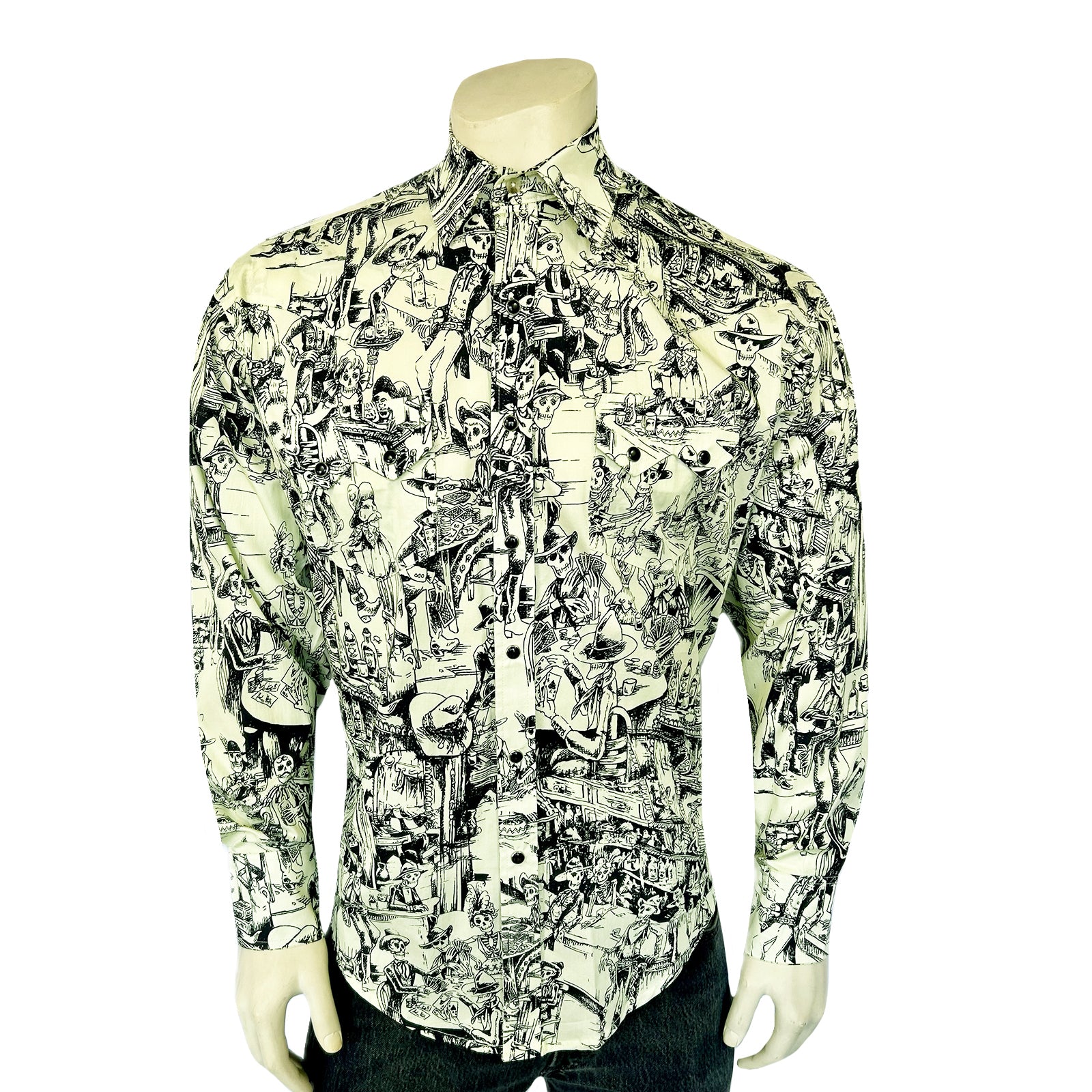 Men's Deadwood Saloon Print Western Shirt-MesaThread