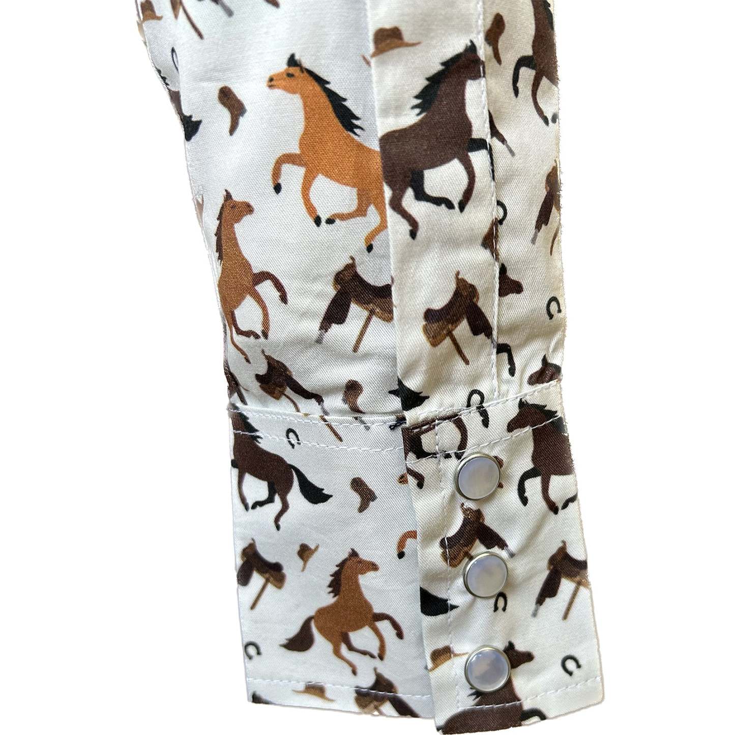 Men's Horse Print Western Shirt-MesaThread